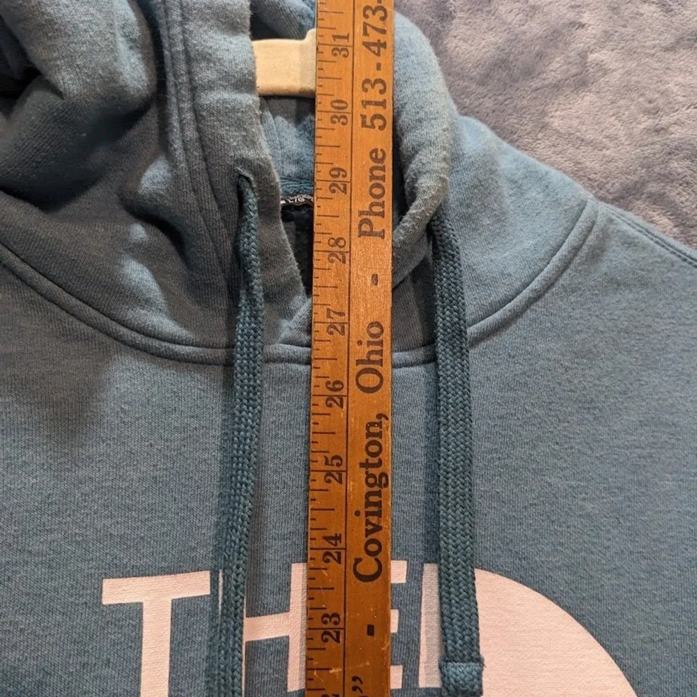 The North Face Mens Half Dome Pullover Hoodie Teal Blue Logo Sweatshirt L SP19